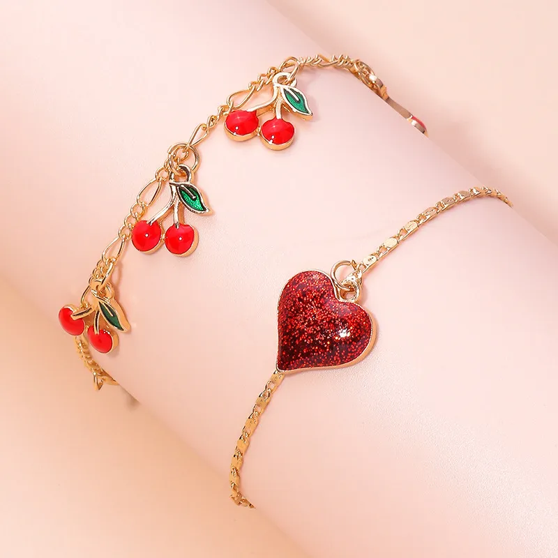 Heart Shape Zinc Alloy Cable Chain Chain & Link Bracelets