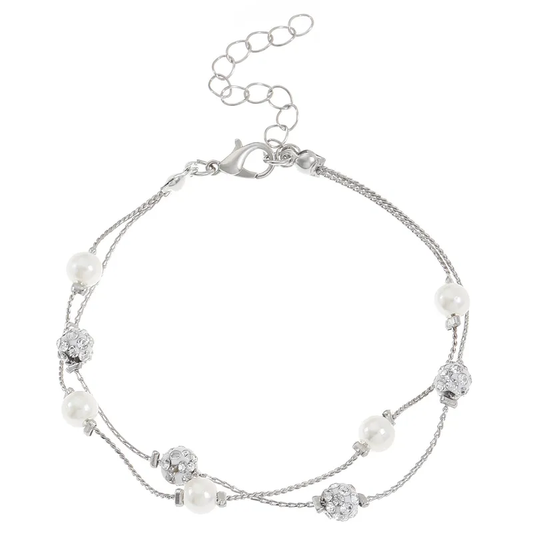 Casual Simple Style Streetwear Geometric Artificial Pearls Copper  Bracelets