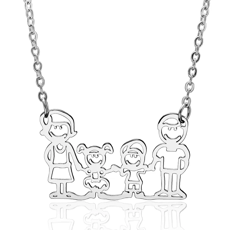 Cartoon Family Necklace