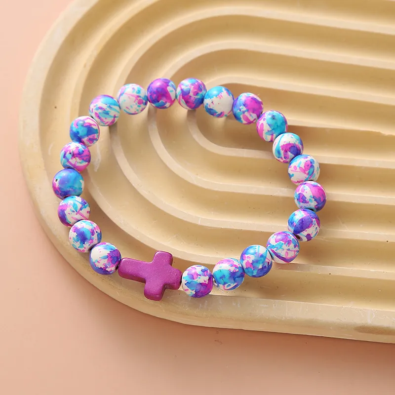 Casual Simple Style  Cross Wood  Bracelets