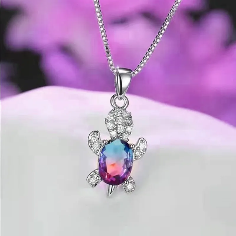 Cute turtle alloy necklace