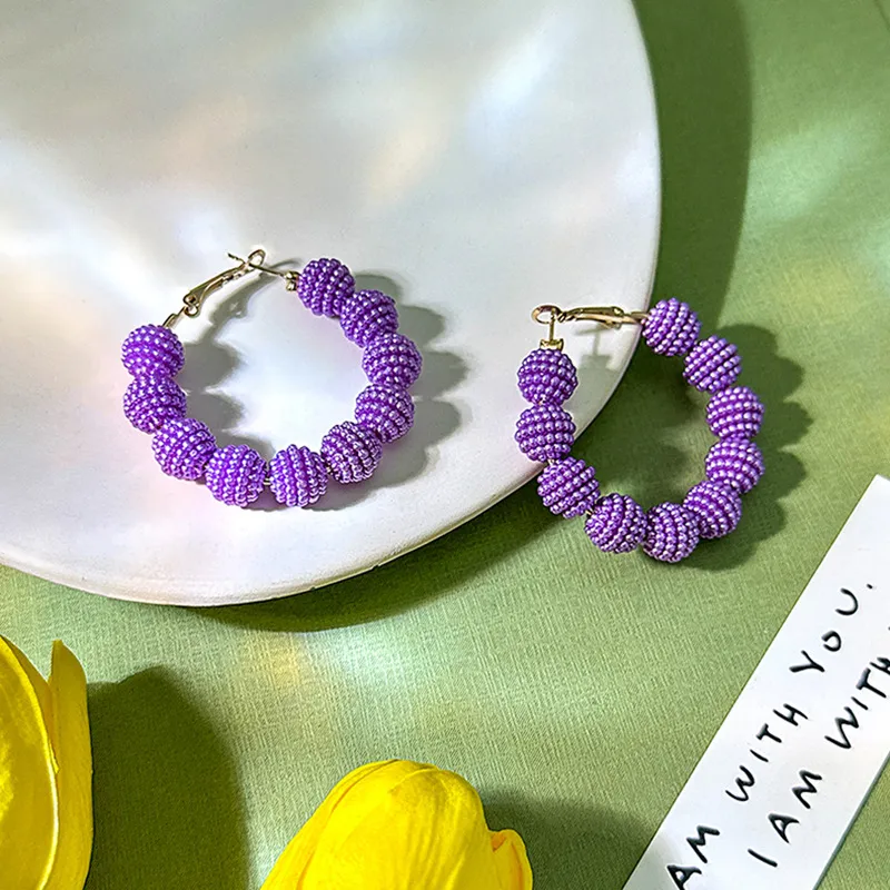 Geometric hoop earring