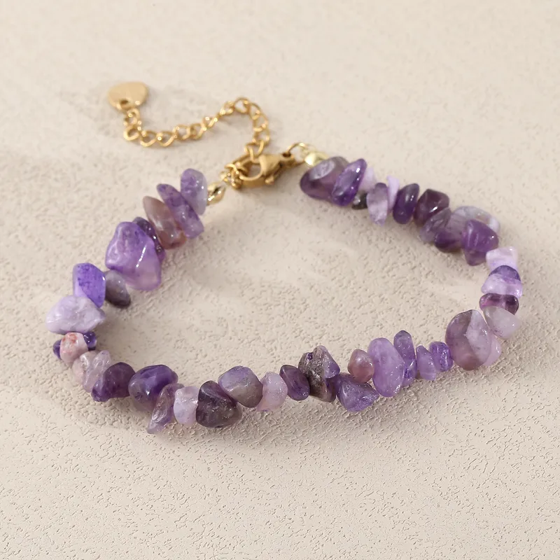 Vacation Irregular Geometric 304 Stainless Steel Stone Gravel Beaded Chain Beaded Bracelets