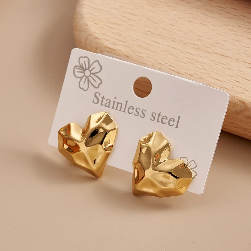 Heart Shaped Earrings  Style Stainless Steel  Casual Design